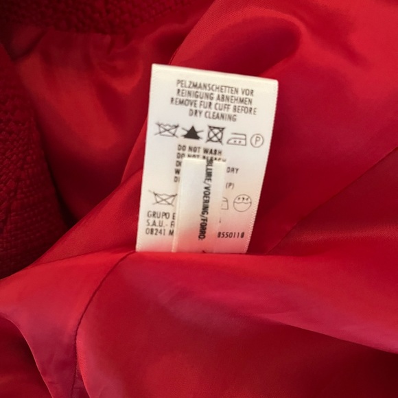 Light jacket with mink trim, belt and shaped collar - Picture 9 of 12